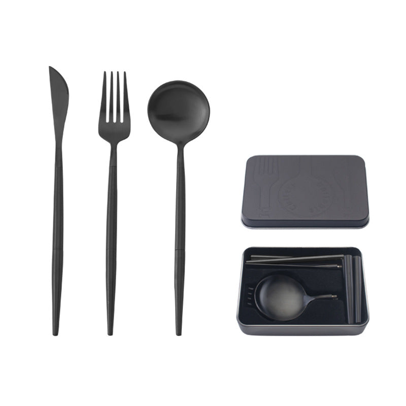 Stainless Steel Portable Cutlery Set with travel case