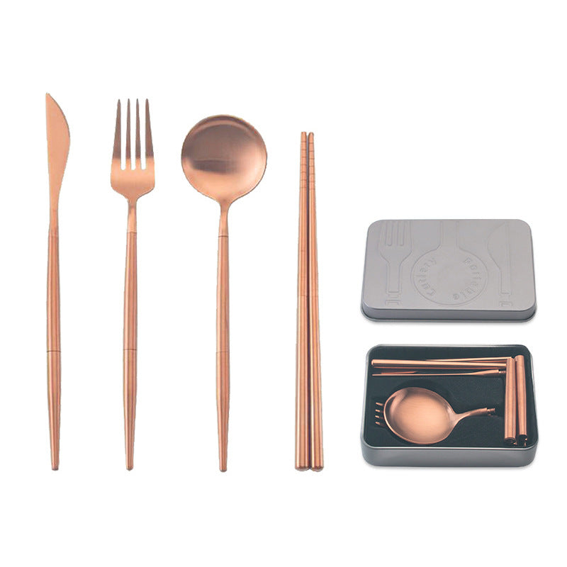 Stainless Steel Portable Cutlery Set with travel case