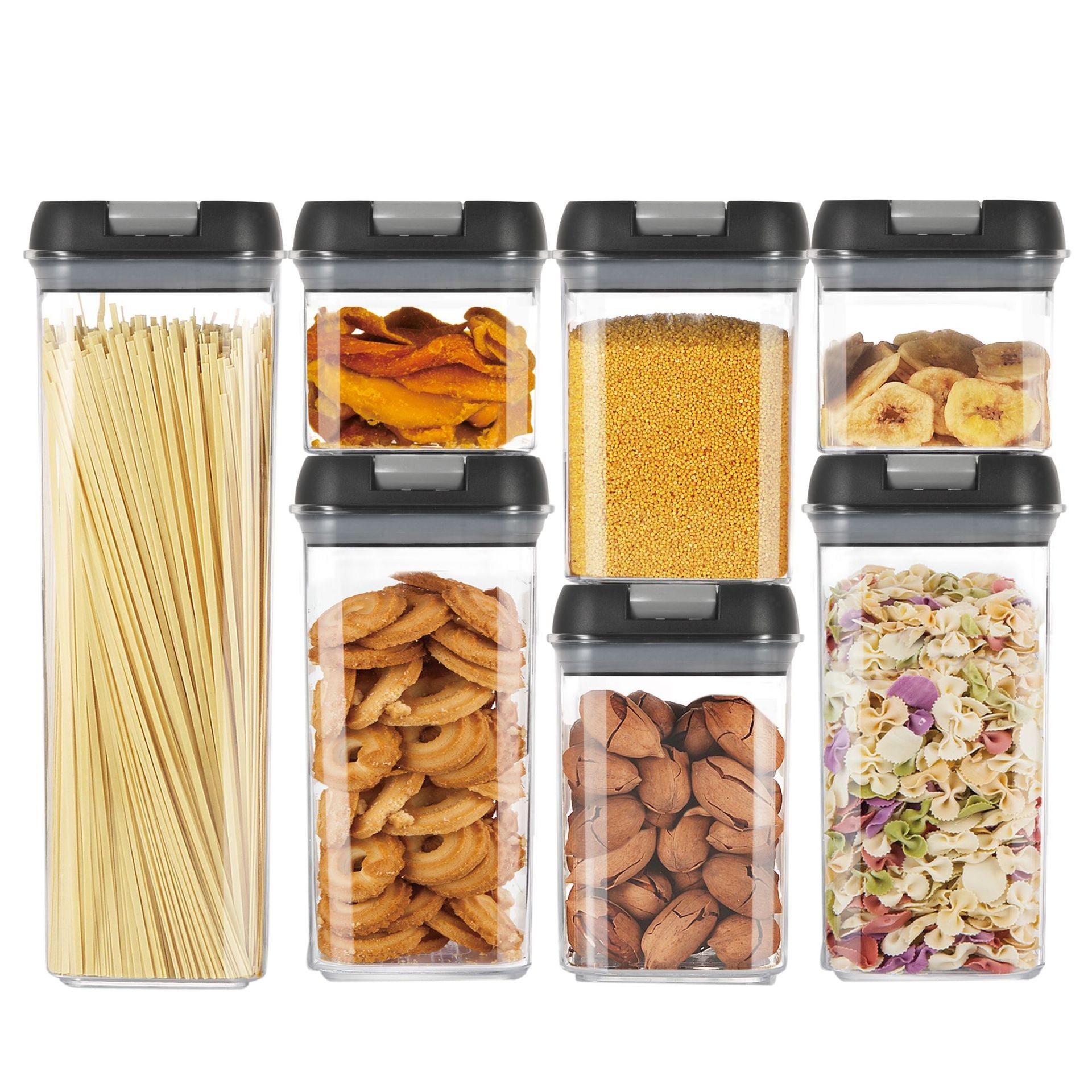 Square Plastic Snack Storage Box for pantry storage