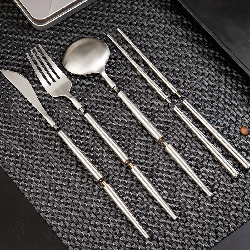 Stainless Steel Portable Cutlery Set with travel case