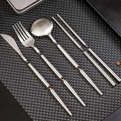 Stainless Steel Portable Cutlery Set with travel case