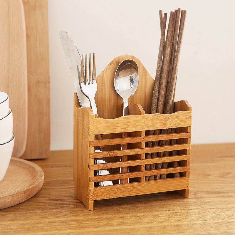 Wall Mounted Chopstick Holder made from bamboo and wood