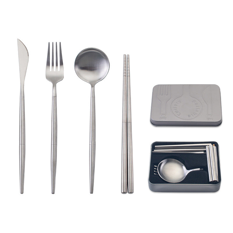 Stainless Steel Portable Cutlery Set with travel case