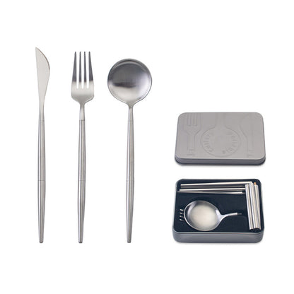Stainless Steel Portable Cutlery Set with travel case