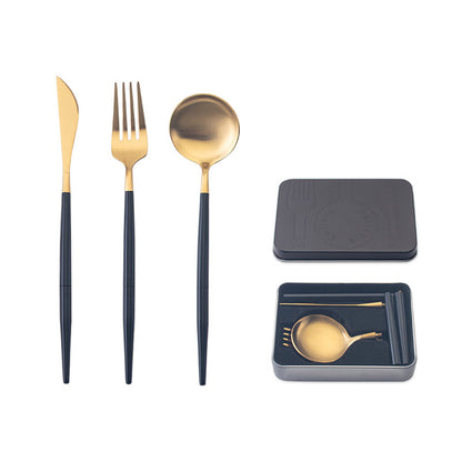 Stainless Steel Portable Cutlery Set with travel case