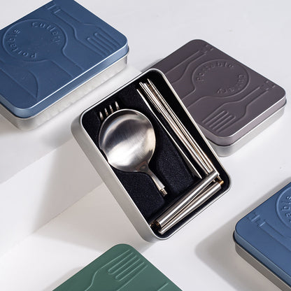 Stainless Steel Portable Cutlery Set with travel case