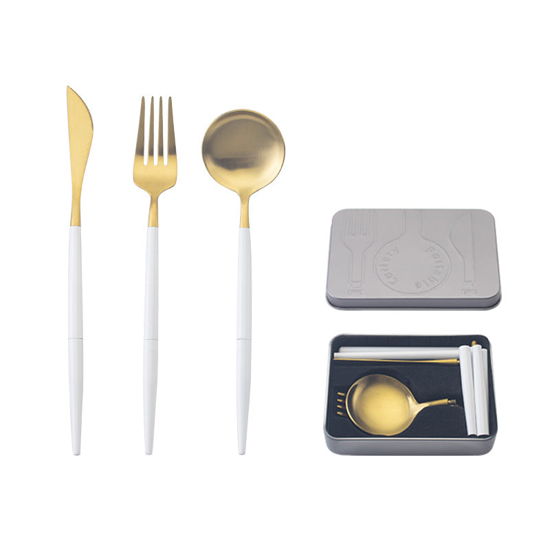 Stainless Steel Portable Cutlery Set with travel case