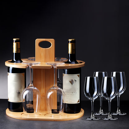 Wooden Bamboo Wine Rack for wine bottle storage