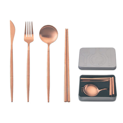 Stainless Steel Portable Cutlery Set with travel case