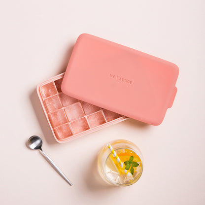 Silicone Ice Cube Tray with storage box for freezer