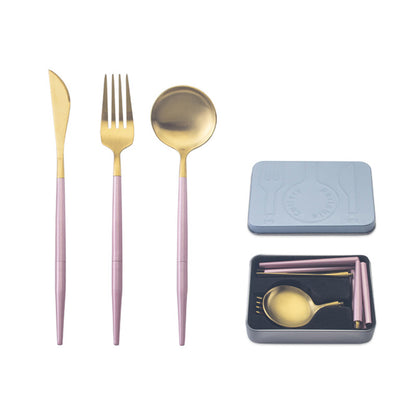 Stainless Steel Portable Cutlery Set with travel case