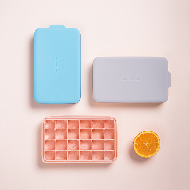 Silicone Ice Cube Tray with storage box for freezer