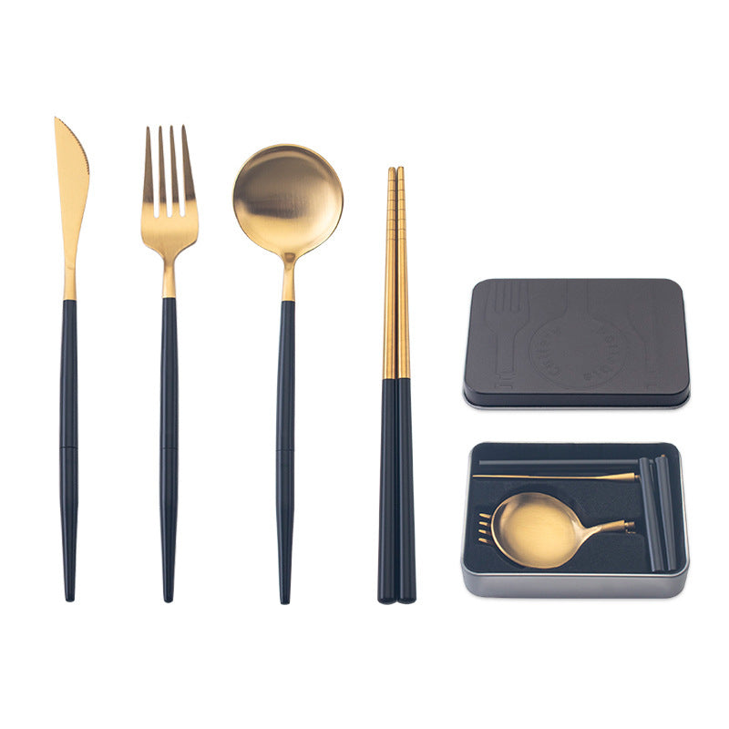 Stainless Steel Portable Cutlery Set with travel case