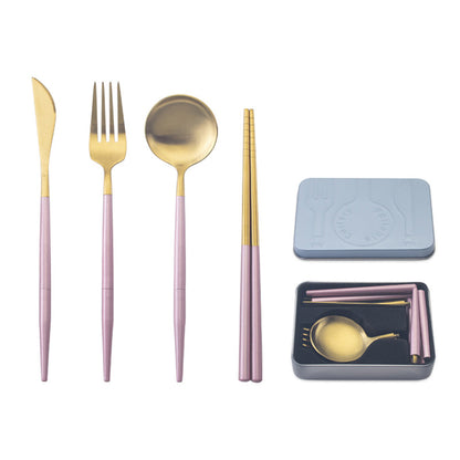 Stainless Steel Portable Cutlery Set with travel case